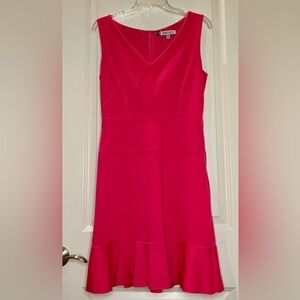 Jennifer Lopez Pink Sleeveless Dress with Ruffle Hem